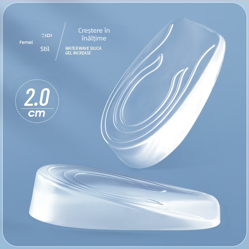 Brant interior transparent din silicon pentru bărbați și femei, invizibil, cu jumătate de pernă interioară, cu artefact pentru călcâi, cizme sport, fără picioare obositoare
