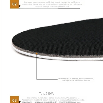 Brant interior EVA cu înălțime interioară invizibilă, branț casual pentru bărbați și femei, cu revenire lentă, branț de 2 cm, 3 cm, 4 cm și 5 cm