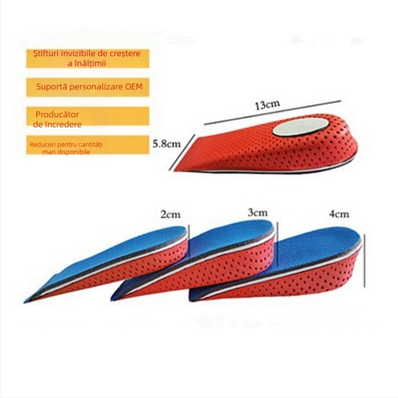 Brant interior EVA cu înălțime interioară invizibilă, branț casual pentru bărbați și femei, cu revenire lentă, branț de 2 cm, 3 cm, 4 cm și 5 cm