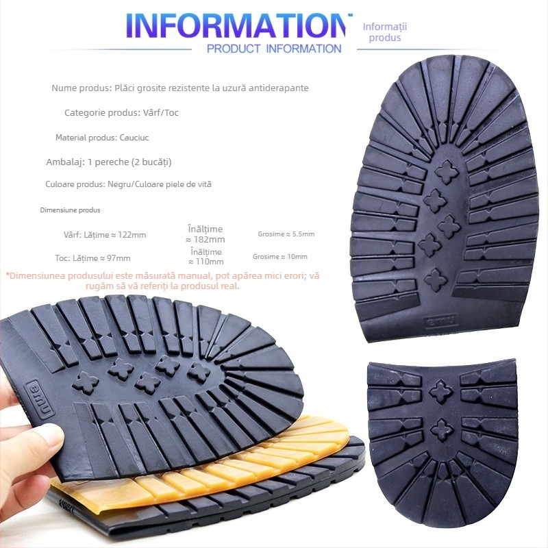 Talpă de vită pentru alpinism, adidași antiderapanți, înlocuire cădere, cauciuc, talpă din piele, autocolante