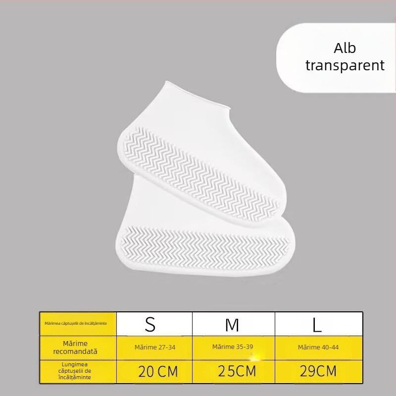 Huse de încălțăminte din silicon, huse de încălțăminte impermeabile și rezistente la ploaie pentru exterior, îngroșate, antiderapante și rezistente la uzură, huse portabile pentru cizme de ploaie din silicon, unisex