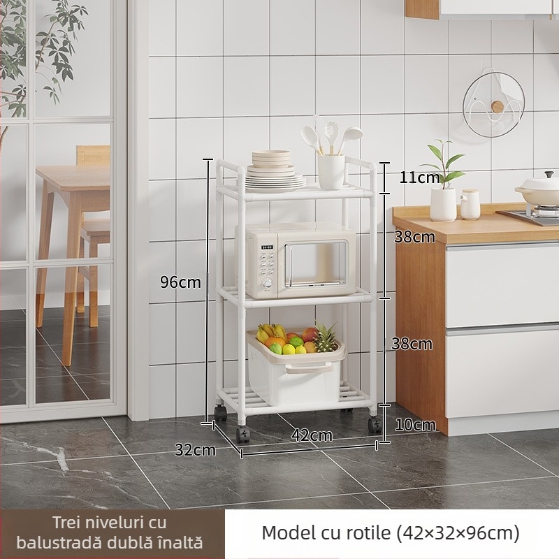 Raft de depozitare pentru bucătărie, raft pentru oale, raft de depozitare multistrat, suport pentru oale speciale, raft mobil pentru legume