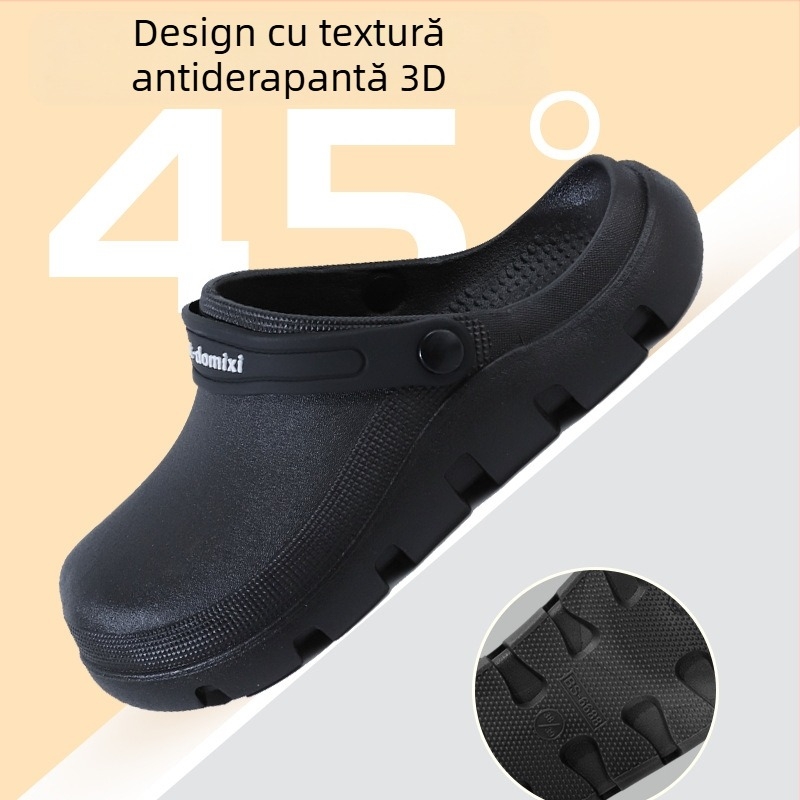 Papuci Baotou noi pentru femei, de purtat acasă și în aer liber, papuci de baie antiderapanți, impermeabili, pentru sala de operație, pentru bărbați, vânzări directe din fabrică