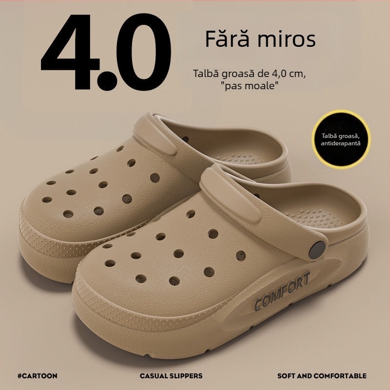 Pantofi de plajă antiderapanți pentru bărbați, vară, sport, respirabil, rezistent la miros, cu fund gros, sandale pentru bărbați