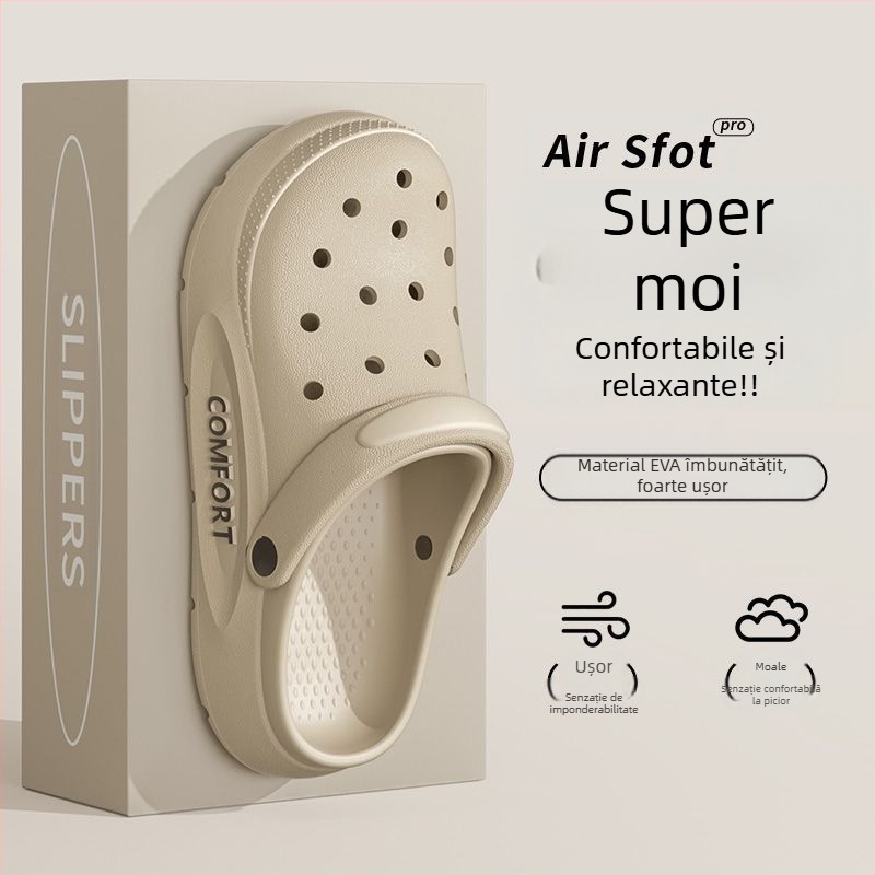 Pantofi de plajă antiderapanți pentru bărbați, vară, sport, respirabil, rezistent la miros, cu fund gros, sandale pentru bărbați