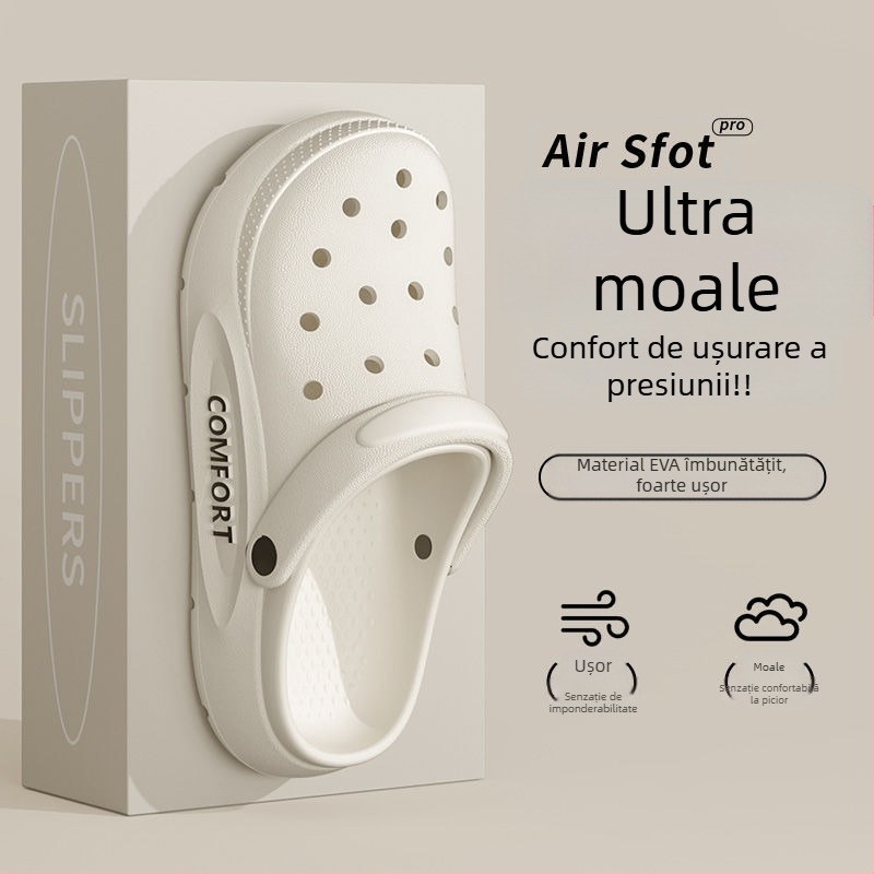 Pantofi de plajă antiderapanți pentru bărbați, vară, sport, respirabil, rezistent la miros, cu fund gros, sandale pentru bărbați