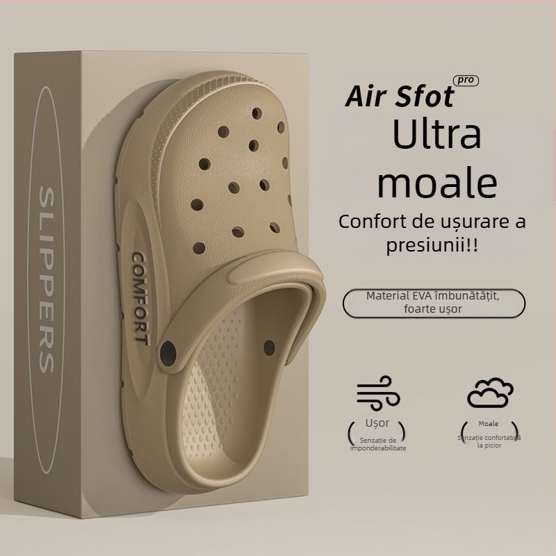 Pantofi de plajă antiderapanți pentru bărbați, vară, sport, respirabil, rezistent la miros, cu fund gros, sandale pentru bărbați