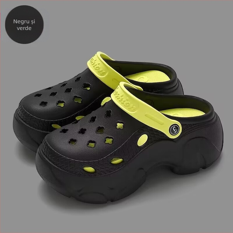 Papuci de grădină silențioși cu talpă groasă, cu platformă, stil cuplu, pentru grădină, confortabili, casual și versatili