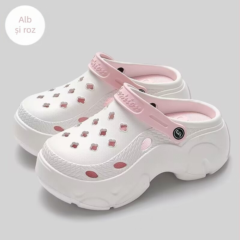 Papuci de grădină silențioși cu talpă groasă, cu platformă, stil cuplu, pentru grădină, confortabili, casual și versatili