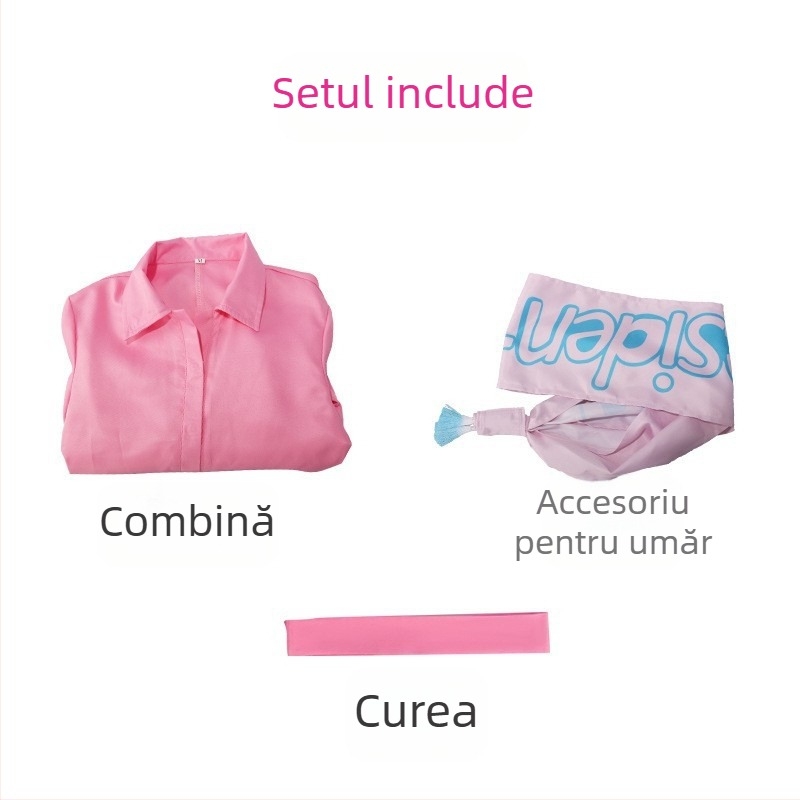 Costum Barbie din filmul 2023, versiunea reală, rochie, colanți, cosplay, Halloween, joc de rol