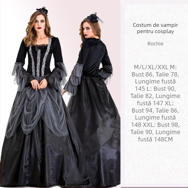 Costum de Halloween Cos Costum Vampir Vrăjitoare Diavol Costum Vampir Cosplay Rochie