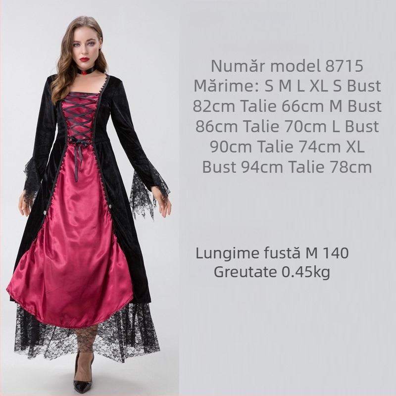 Costum de Halloween Cos Costum Vampir Vrăjitoare Diavol Costum Vampir Cosplay Rochie