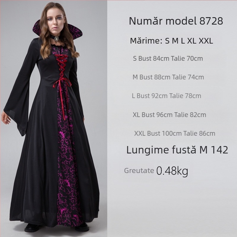 Costum de Halloween Cos Costum Vampir Vrăjitoare Diavol Costum Vampir Cosplay Rochie
