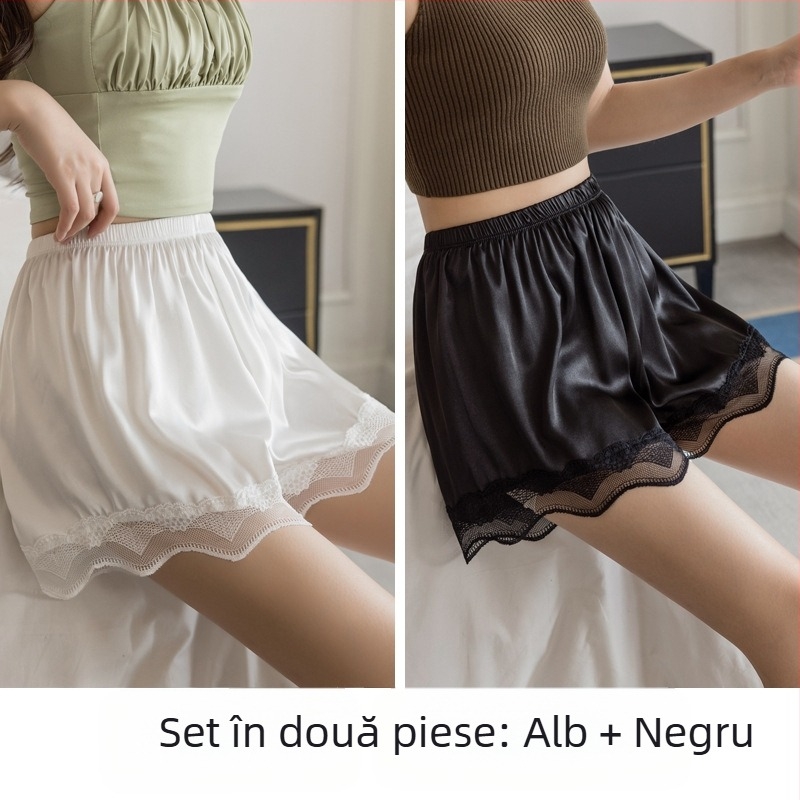 Pantaloni de siguranță de vară cu trei puncte pentru femei, pentru acasă, pot fi purtați în aer liber, cu dantelă ondulată, anti-alergare, lumină, nu se ondula, subțire, en-gros V3