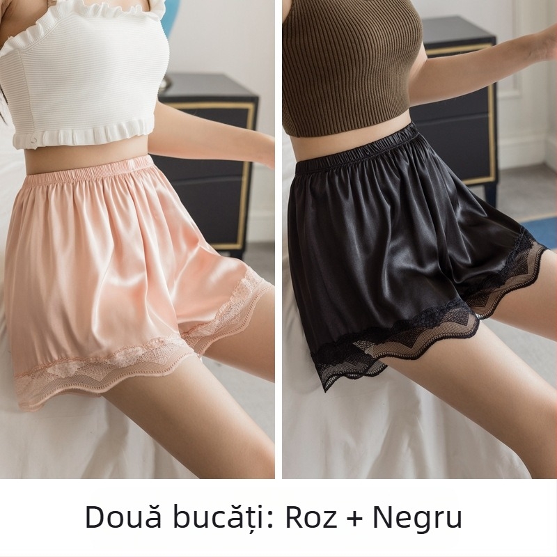 Pantaloni de siguranță de vară cu trei puncte pentru femei, pentru acasă, pot fi purtați în aer liber, cu dantelă ondulată, anti-alergare, lumină, nu se ondula, subțire, en-gros V3