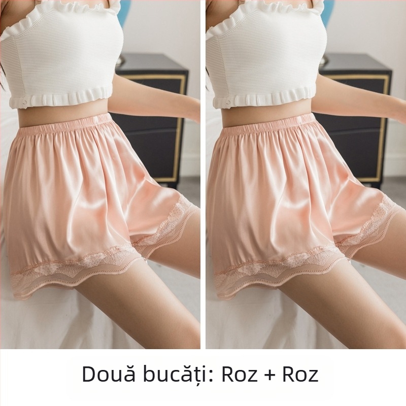 Pantaloni de siguranță de vară cu trei puncte pentru femei, pentru acasă, pot fi purtați în aer liber, cu dantelă ondulată, anti-alergare, lumină, nu se ondula, subțire, en-gros V3