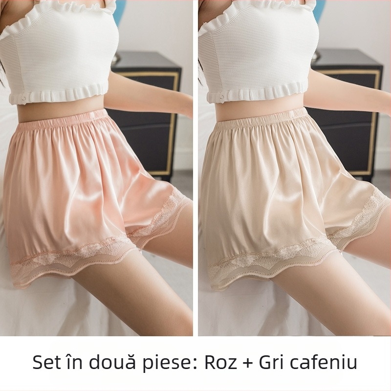 Pantaloni de siguranță de vară cu trei puncte pentru femei, pentru acasă, pot fi purtați în aer liber, cu dantelă ondulată, anti-alergare, lumină, nu se ondula, subțire, en-gros V3