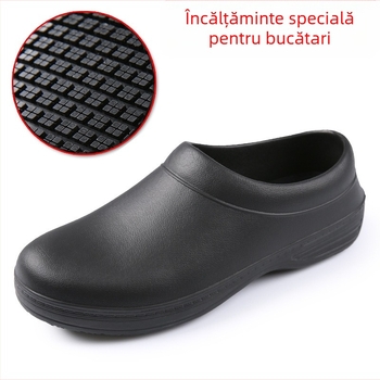 Pantofi de bucătărie, pantofi de bucătar pentru bărbați, branțuri ușoare rezistente la ulei, pantofi de lucru pentru hotel, pantofi antiderapanți, rezistenți la ulei și impermeabili