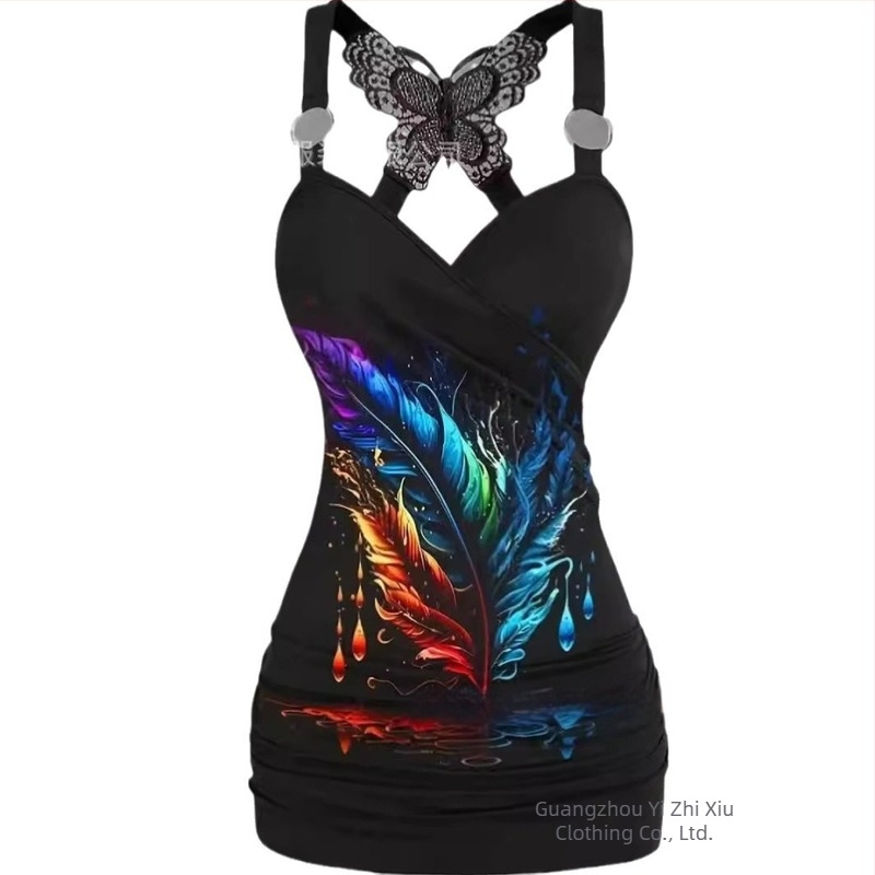 2024 Amazon AliExpress wish Independent Station TEMU Fashion Sexy Spice Girl Elegant Slim Sling Sling