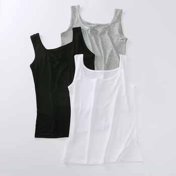 Vestă de primăvară și de vară din bumbac modal pentru femei, îmbrăcăminte exterioară all-match, sexy, fără mâneci, sport, camisol, tricou de bază pentru femei