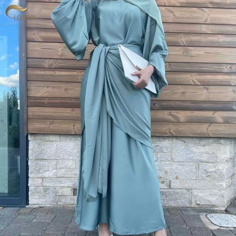 2023Loriya Aliexpress Ebay European și American Dubai Rochie turcească moale din două piese Lr590