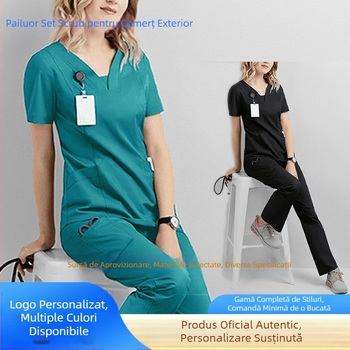 Haine de spălat mâini transfrontaliere, pantaloni cu mânecă scurtă, costum de asistente medicale, elastic, uscare rapidă, izolare, haine chirurgicale, haine de lucru pentru stomatolog