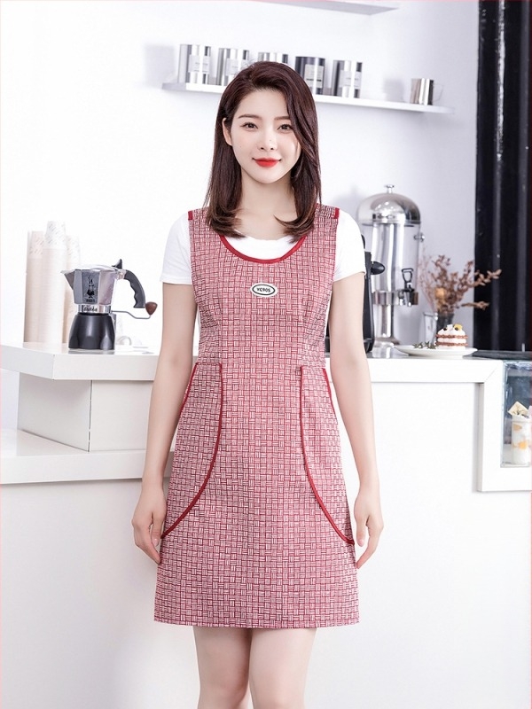 Vestă stil vestă șorț nou bucătărie impermeabil și rezistent la ulei haine de lucru catering femei stil coreean talie frumoasă