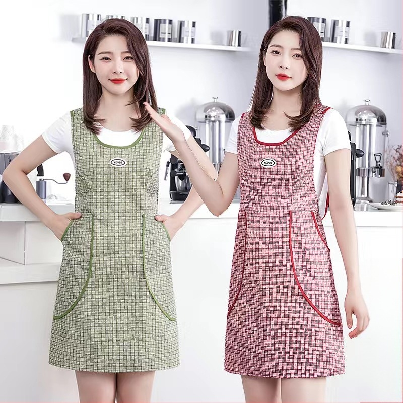 Vestă stil vestă șorț nou bucătărie impermeabil și rezistent la ulei haine de lucru catering femei stil coreean talie frumoasă