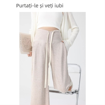 Rochie de primăvară și toamnă pentru femei însărcinate, stil nou, cu cordon reglabil, mici, la modă, pentru mame, postpartum, purtând pantaloni