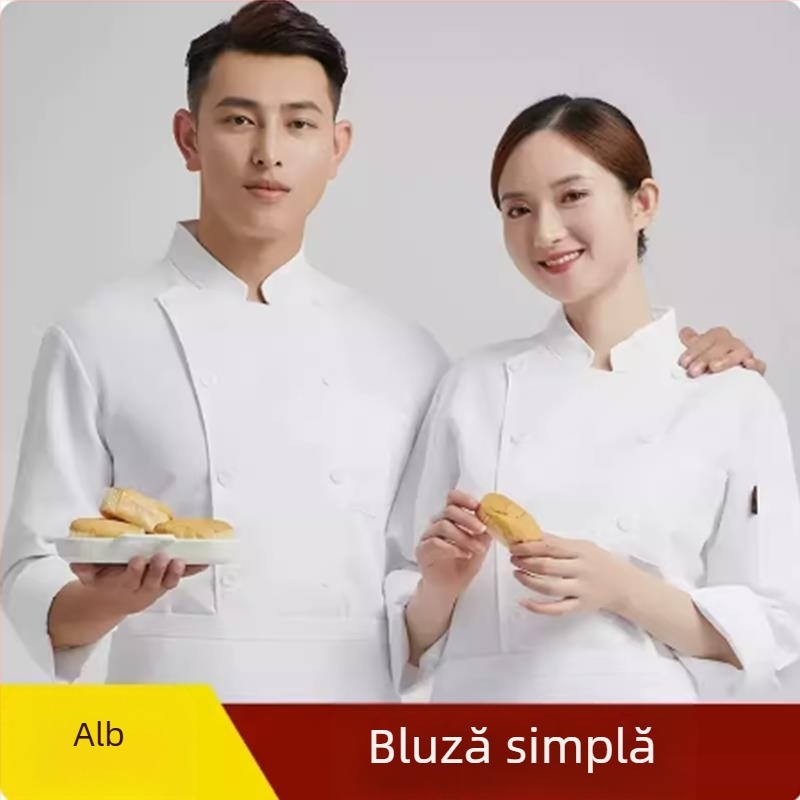 Noua haină de lucru pentru bucătar, imprimată, de vară pentru bărbați, din mătase de gheață, cu mânecă scurtă, subțire, respirabil, pentru restaurant, hotel, bucătărie din spate, femei