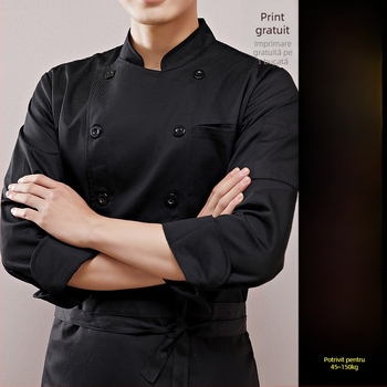 Adăugați îngrășământ pentru a mări salopeta de bucătar de toamnă și de iarnă, cu mânecă lungă groasă, pentru catering, dimensiune extra mare, 300 kg, iarnă