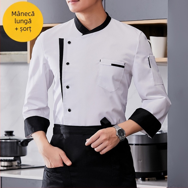 Bucătărie Bucătărie restaurant bucătar haine de lucru bărbați și femei mânecă lungă mânecă scurtă hotel cantină restaurant bucătar haine primăvară și toamnă vară