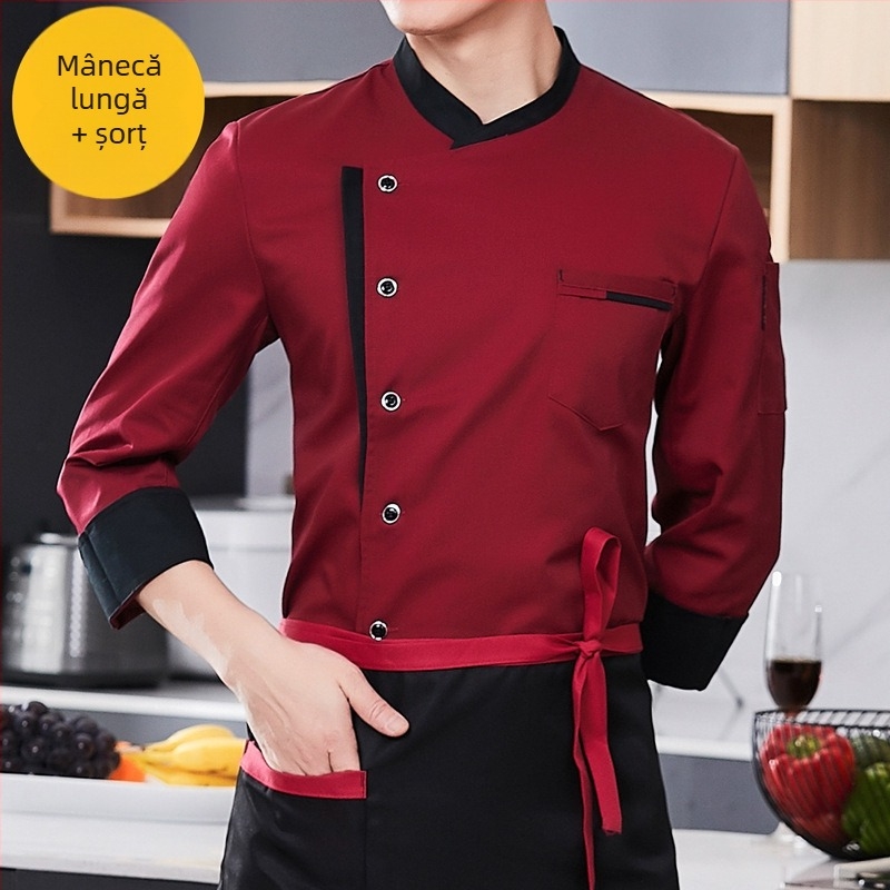 Bucătărie Bucătărie restaurant bucătar haine de lucru bărbați și femei mânecă lungă mânecă scurtă hotel cantină restaurant bucătar haine primăvară și toamnă vară