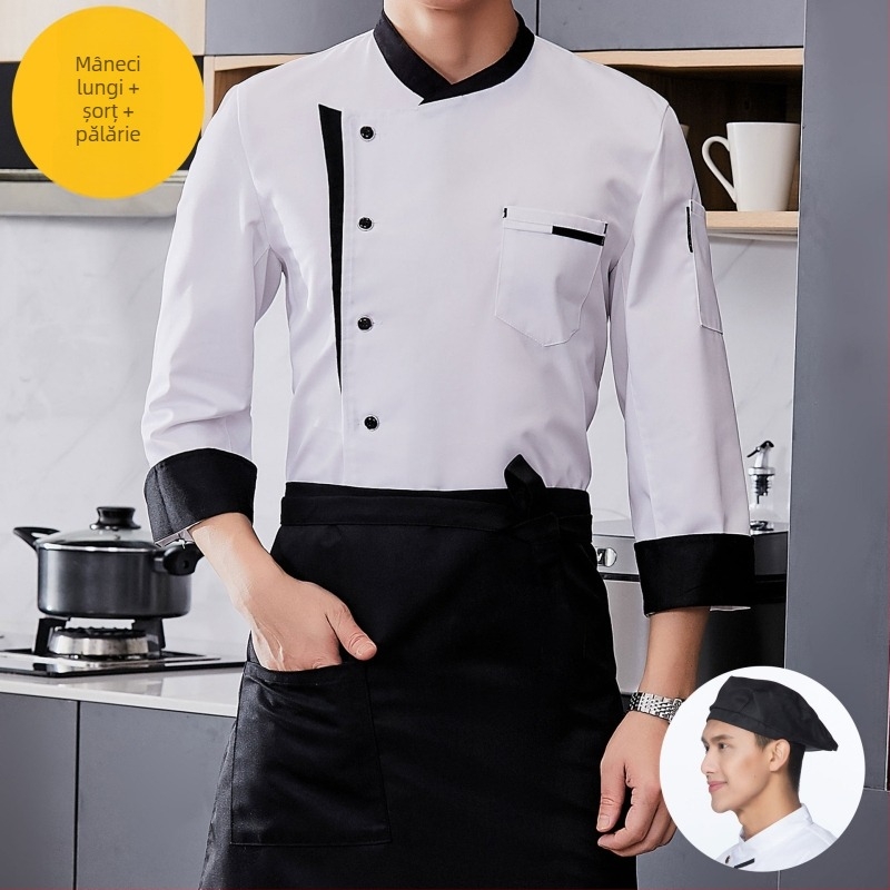 Bucătărie Bucătărie restaurant bucătar haine de lucru bărbați și femei mânecă lungă mânecă scurtă hotel cantină restaurant bucătar haine primăvară și toamnă vară