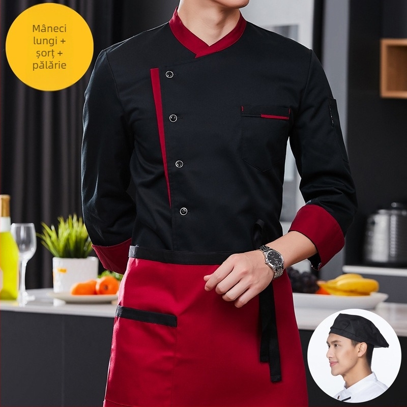 Bucătărie Bucătărie restaurant bucătar haine de lucru bărbați și femei mânecă lungă mânecă scurtă hotel cantină restaurant bucătar haine primăvară și toamnă vară