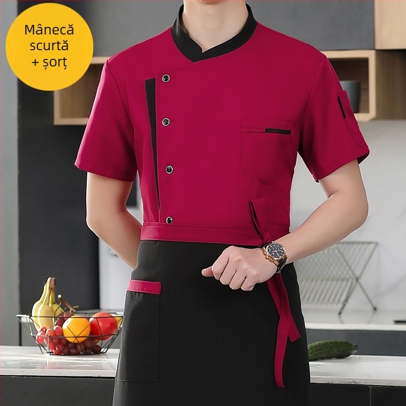 Bucătărie Bucătărie restaurant bucătar haine de lucru bărbați și femei mânecă lungă mânecă scurtă hotel cantină restaurant bucătar haine primăvară și toamnă vară