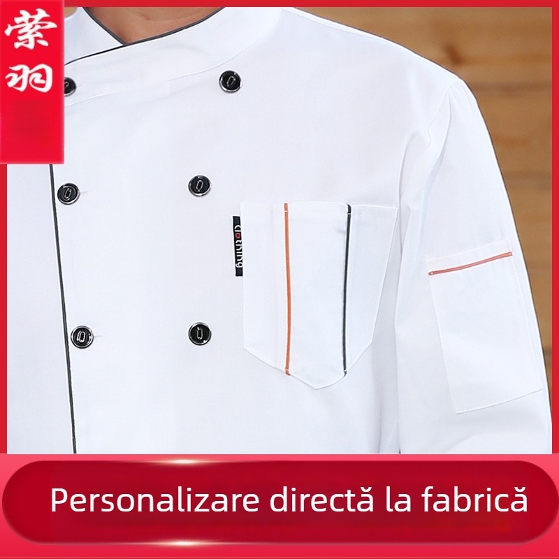 Haine de bucătar pentru catering, cu mânecă scurtă, pentru bărbați și femei, pentru restaurant, hotel, bucătărie, bucătărie, haine de lucru pentru bucătar, haine de vară