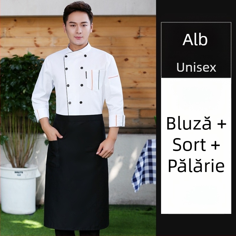 Haine de bucătar pentru catering, cu mânecă scurtă, pentru bărbați și femei, pentru restaurant, hotel, bucătărie, bucătărie, haine de lucru pentru bucătar, haine de vară