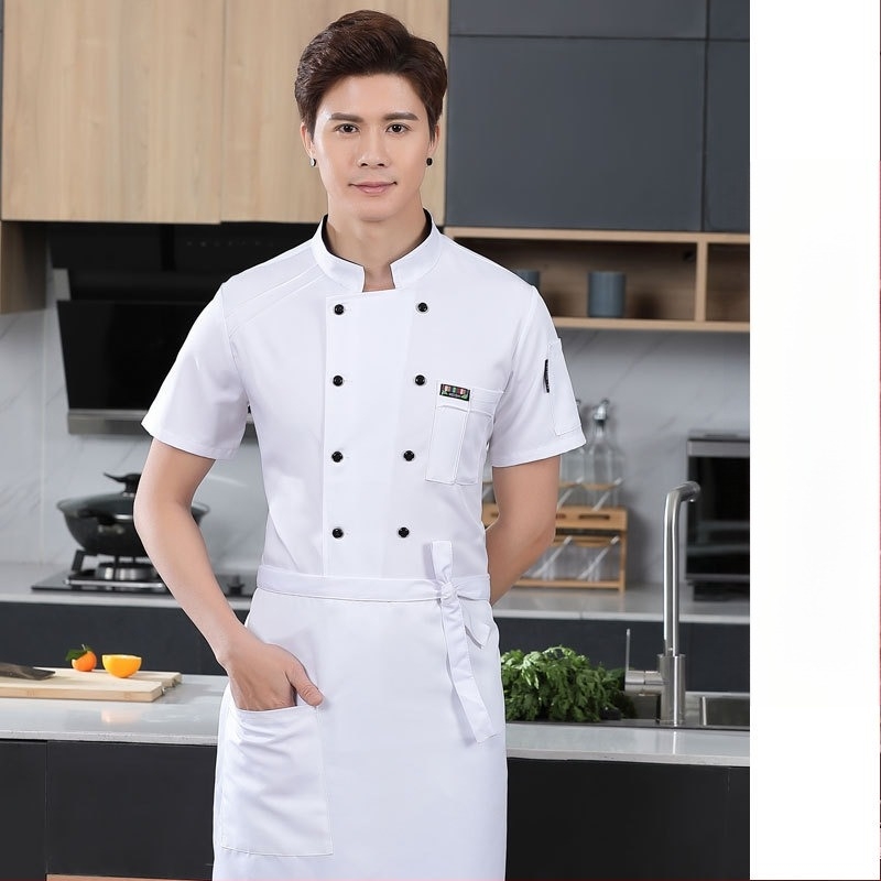 Haine de lucru pentru bucătar pentru bărbați, toamnă și iarnă, mâncare occidentală pentru hotel, îngroșate, cu mânecă lungă pentru bucătărie, haine de bucătar de vară, haine de bucătar cu mânecă scurtă