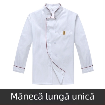 Îmbrăcăminte de lucru pentru bucătar, îmbrăcăminte de catering respirabilă cu mânecă scurtă, de vară, cu mânecă lungă, pentru cantină, bucătărie, mărime mare