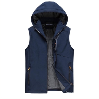 Vestă de primăvară softshell pentru exterior, en-gros, caldă, pentru vârstnici și vârstnici, jachetă de catifea la modă, livrare dintr-o singură piesă pentru bărbați