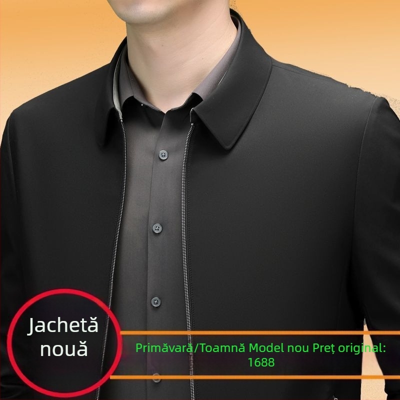 Versiunea coreeană a jachetei de trench de înaltă calitate pentru bărbați Fan Chao, de toamnă și de iarnă, pentru bărbați de vârstă mijlocie, căptușite cu fleece, un nou simț al conducerii în administrarea timpului liber