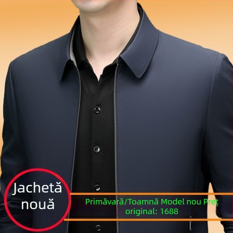 Versiunea coreeană a jachetei de trench de înaltă calitate pentru bărbați Fan Chao, de toamnă și de iarnă, pentru bărbați de vârstă mijlocie, căptușite cu fleece, un nou simț al conducerii în administrarea timpului liber