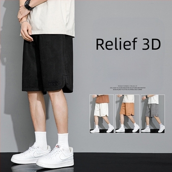 Pantaloni scurți casual pentru bărbați, stil subțire de vară, croială lejeră, mărime mare, extra mare, pantaloni scurți sport din mătase glacială, pantaloni casual la modă