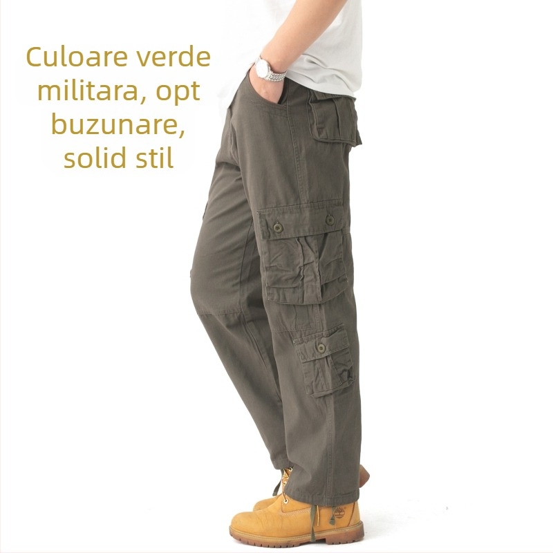 Bărbați pantaloni de camuflaj salopetă de primăvară și toamnă, pantaloni casual cu mai multe buzunare, plus mărime, pantaloni casual pentru bărbați, bumbac, plus mărime, la modă, de brand, pantaloni lejeri