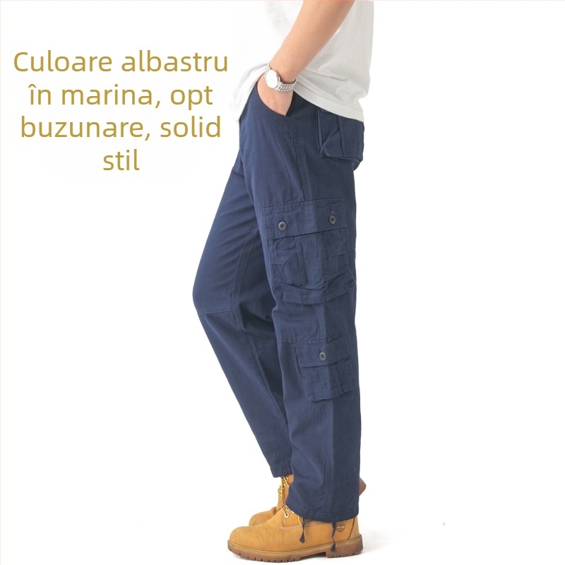 Bărbați pantaloni de camuflaj salopetă de primăvară și toamnă, pantaloni casual cu mai multe buzunare, plus mărime, pantaloni casual pentru bărbați, bumbac, plus mărime, la modă, de brand, pantaloni lejeri