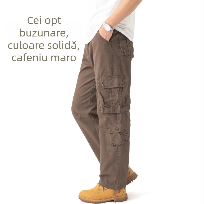 Bărbați pantaloni de camuflaj salopetă de primăvară și toamnă, pantaloni casual cu mai multe buzunare, plus mărime, pantaloni casual pentru bărbați, bumbac, plus mărime, la modă, de brand, pantaloni lejeri