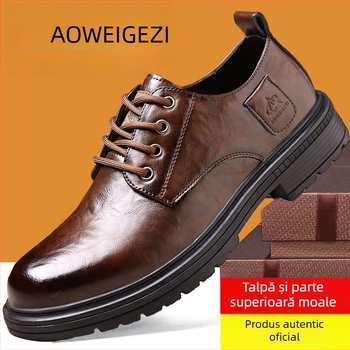 Ovige cu pantofi bărbătești excelenți 2024 respirabili, stil Joker Yadan, pantofi din piele business, cu fund moale, suprafață moale