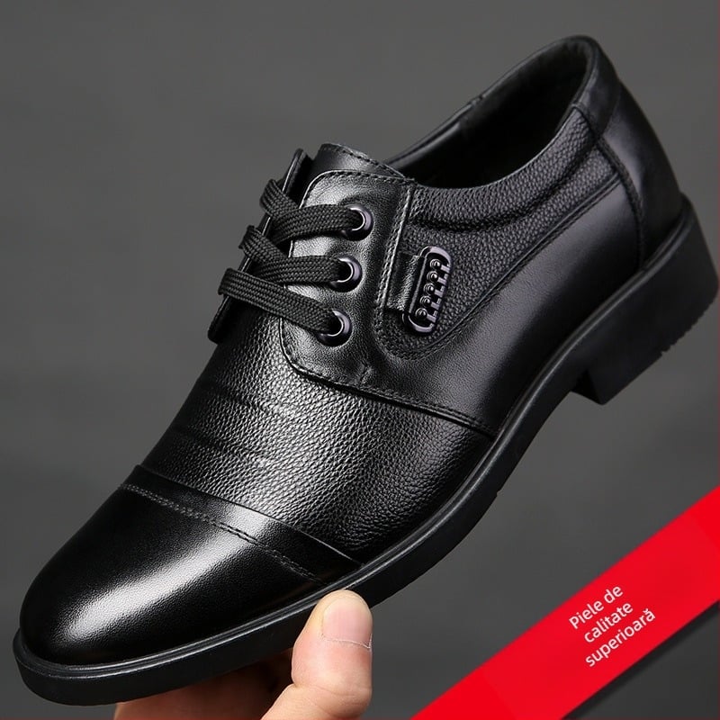 [primul strat de piele de vacă] pantofi din piele de primăvară și toamnă pentru bărbați, pantofi de afaceri casual, respirabili, din piele formală britanică, pantofi de tată pentru bărbați