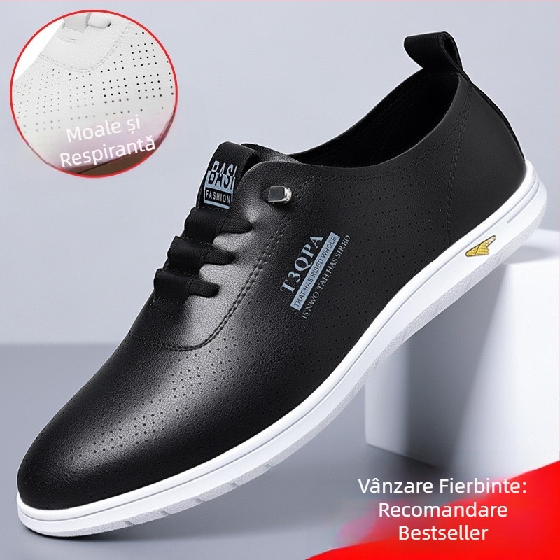Pantofi casual pentru bărbați cu cap rotund, noi, de afaceri, la modă, pantofi pentru bărbați, pantofi mici albi, pantofi din piele, en-gros direct din fabrică 9173